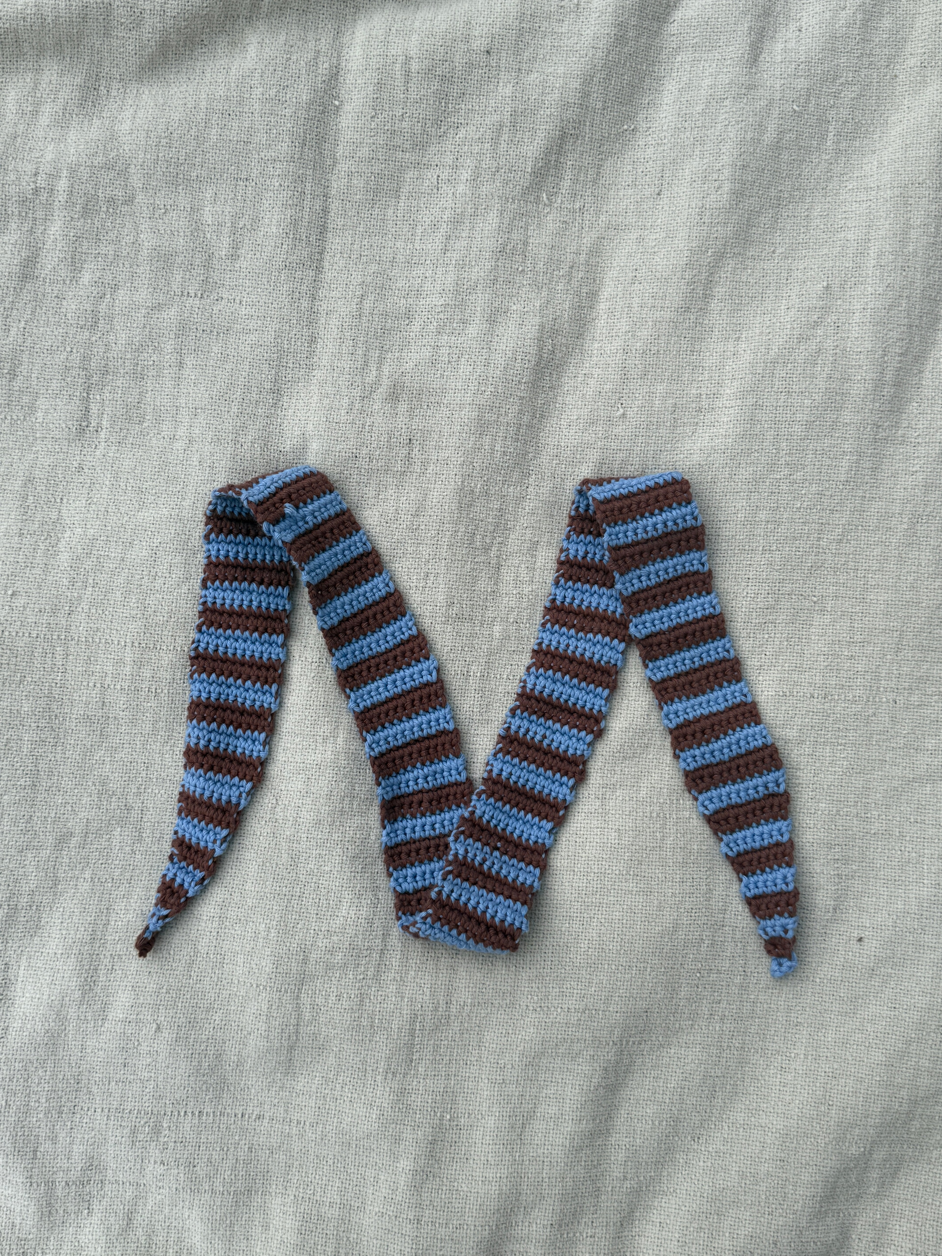 Espresso Cornflour Skinny Scarf