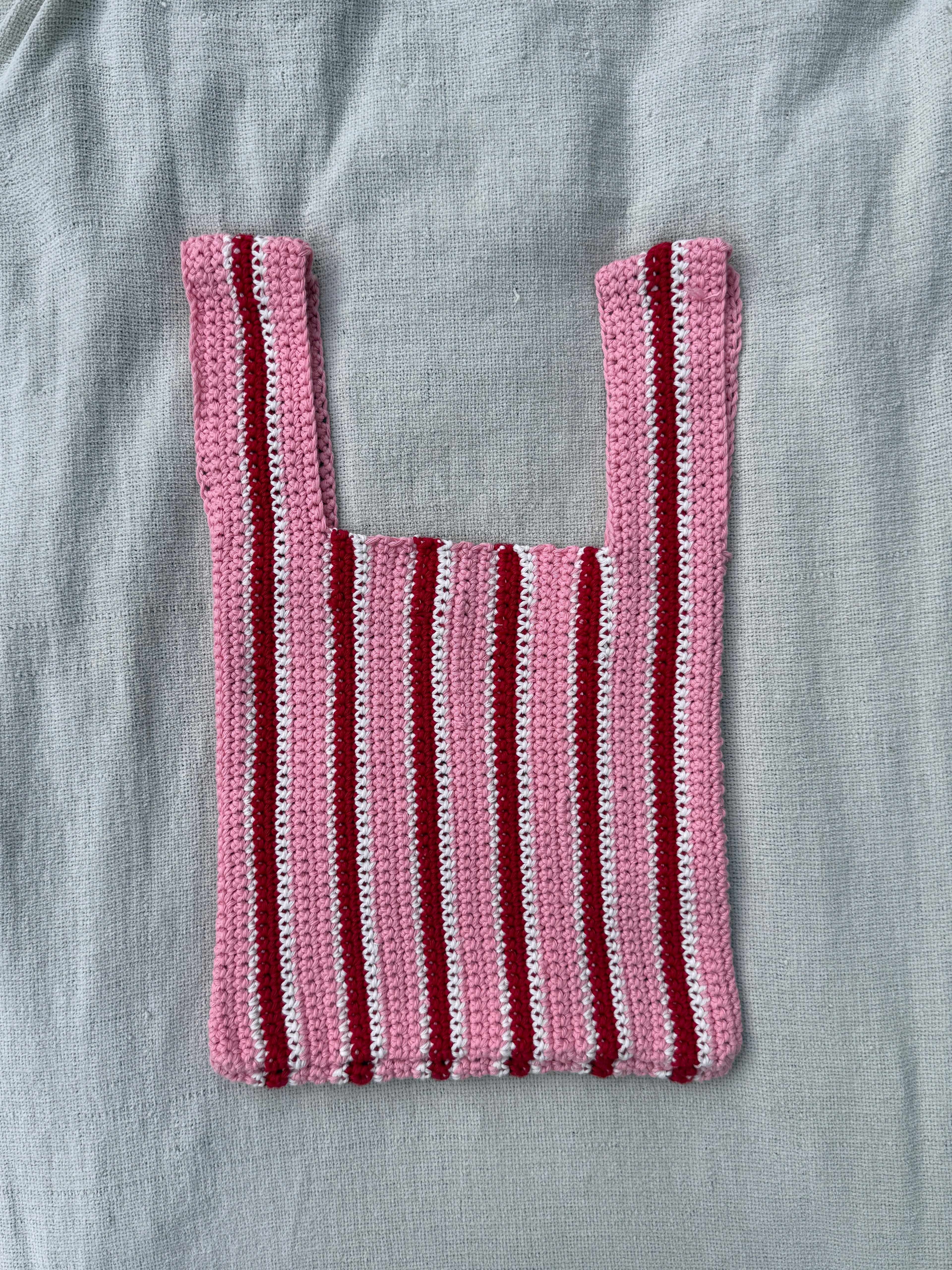 Cherry Peony Tristripe Naples Bag