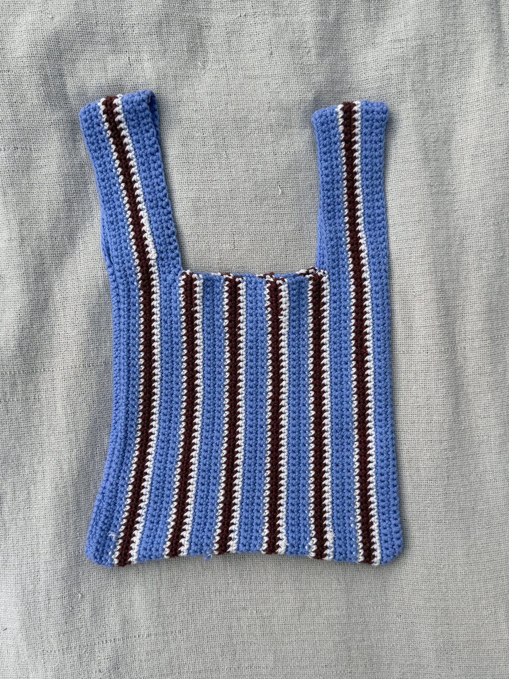 Cornflour Espresso Tristripe Naples Bag