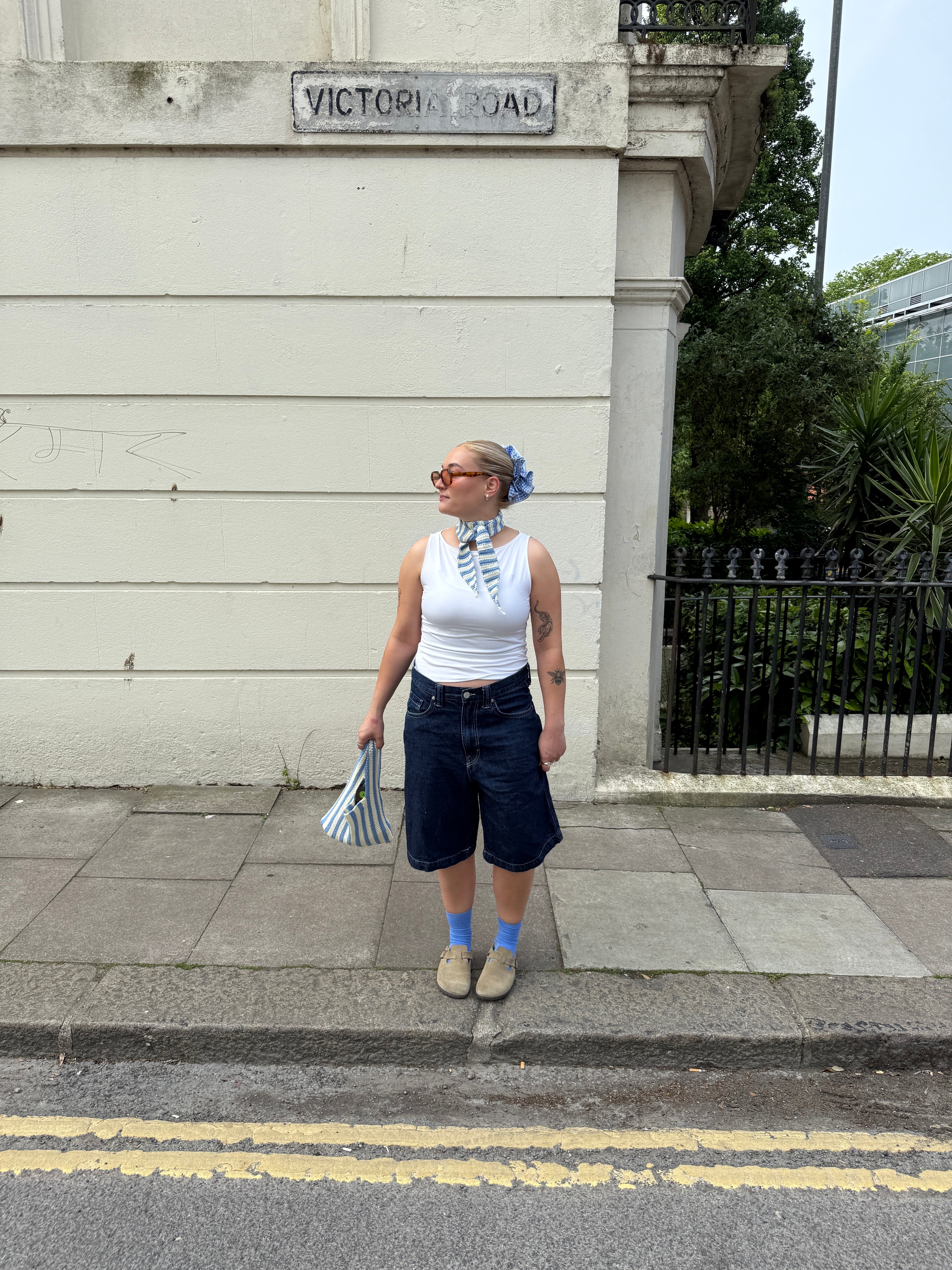 Cornflour Butter Skinny Scarf