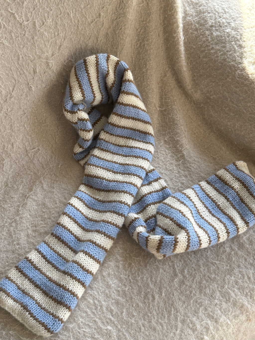 Blue & Brown Alpaca Scarf