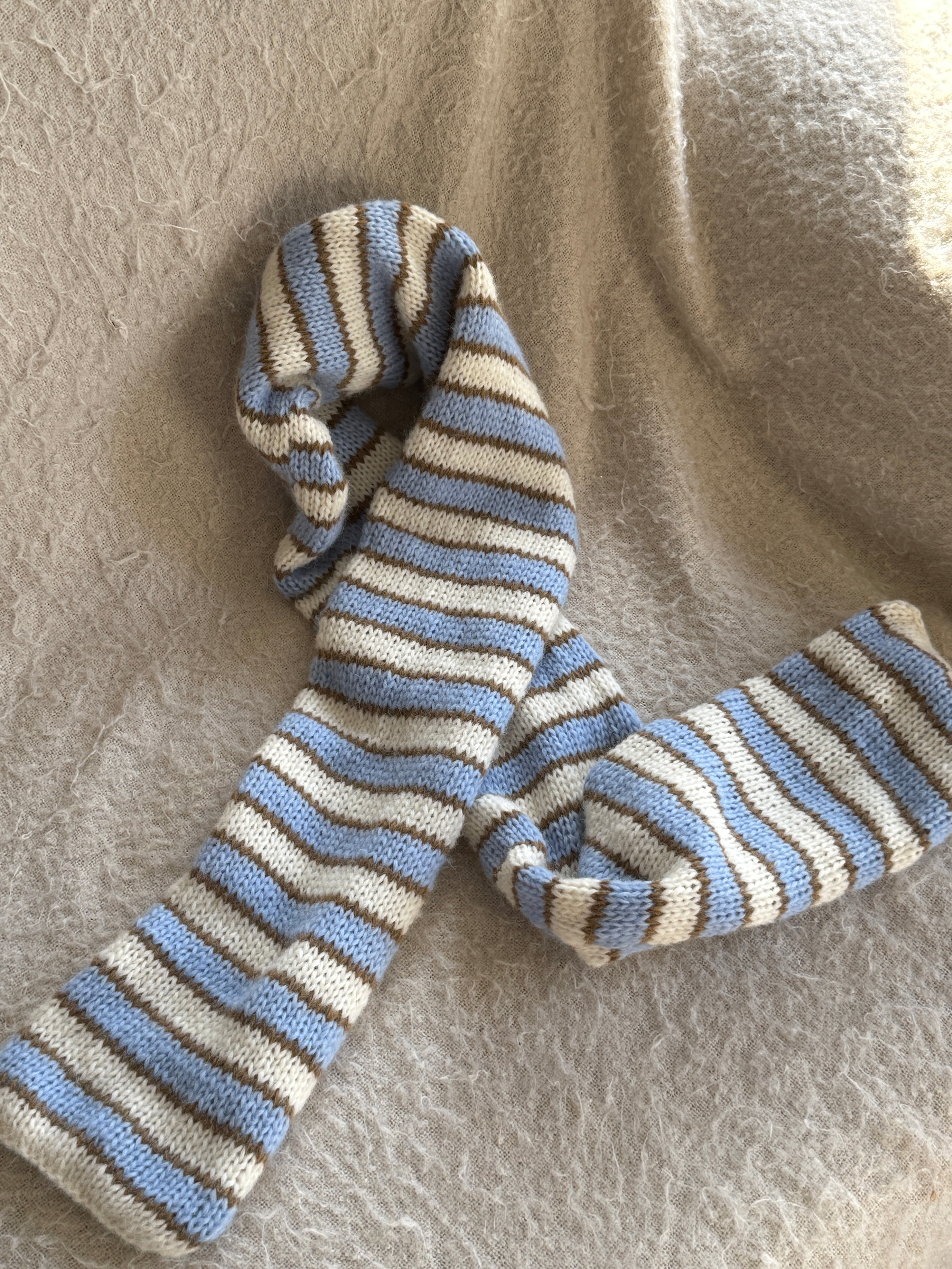 Blue & Brown Alpaca Scarf